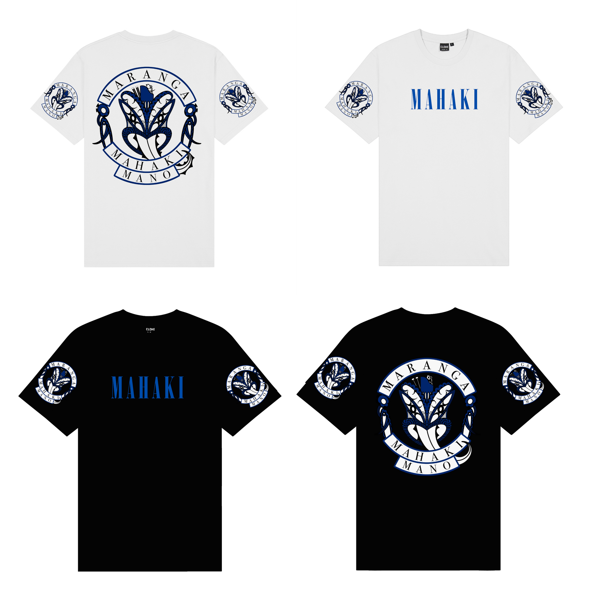 Maranga Mahaki Mano Blue Tee