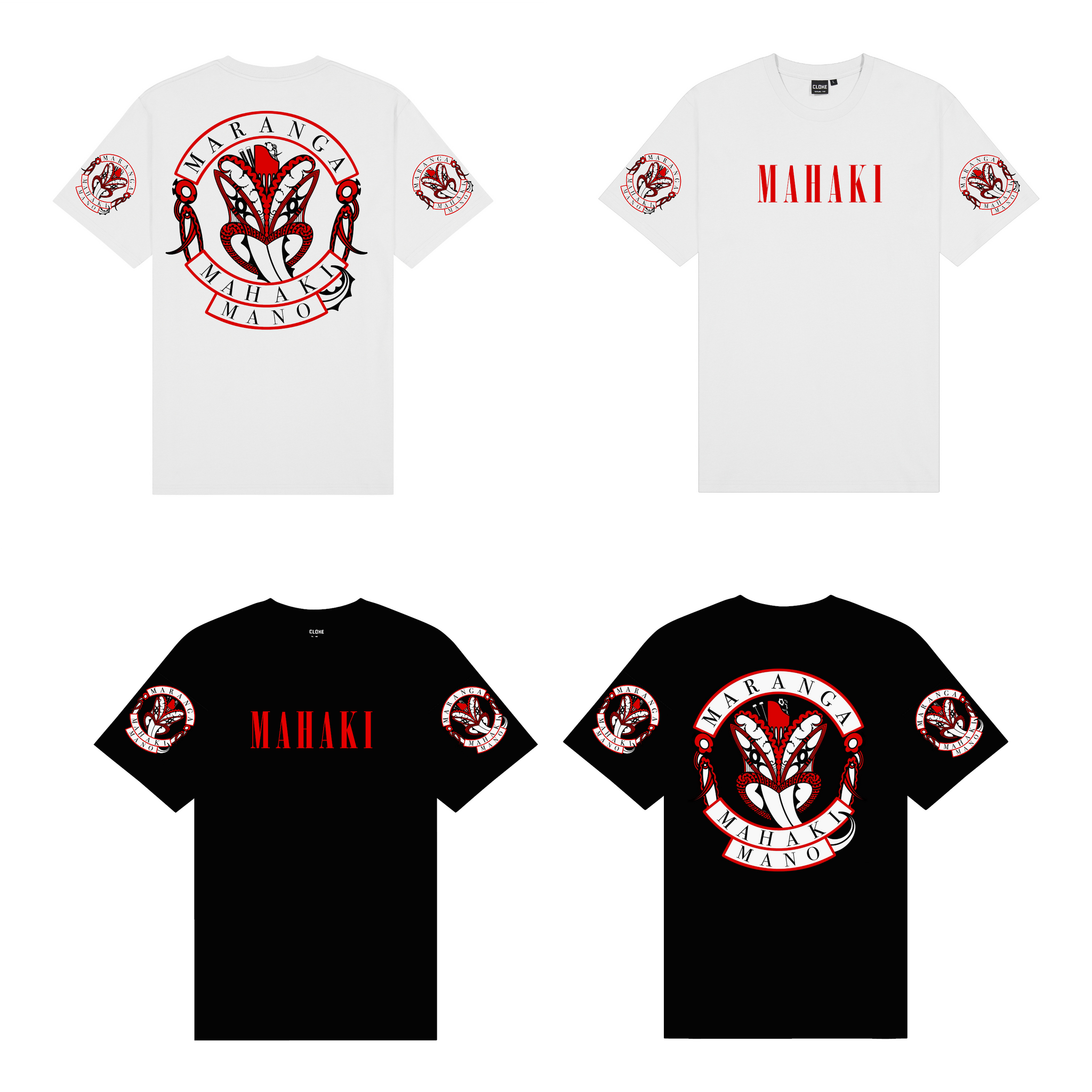 Maranga Mahaki Mano Red Tees