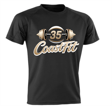 CoastFit 35 Quick Dry Tee Black